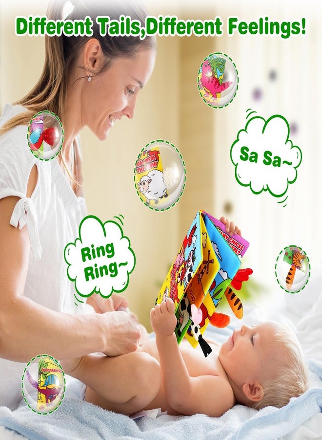 Vanmor 2 Pack Baby Cloth Books, High Contrast Sensory Crinkle Toys for 0-6 Months Infants, Soft Tummy Time Travel Essentials, for Boys, Christmas Stocking Stuffers for Newborn - Image 5